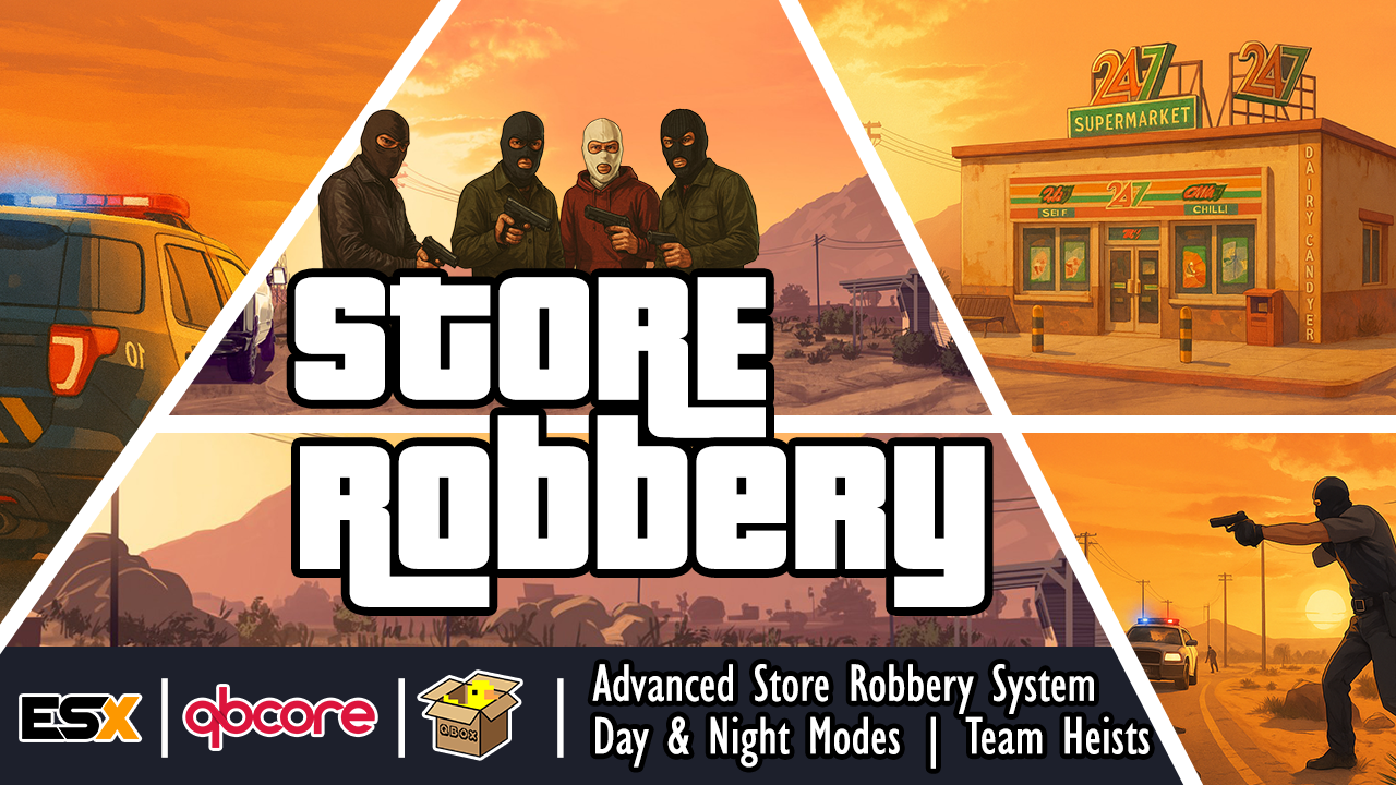 Advanced Store Robbery System | Dual Modes | Cinematics | Smart AI | Team Heists