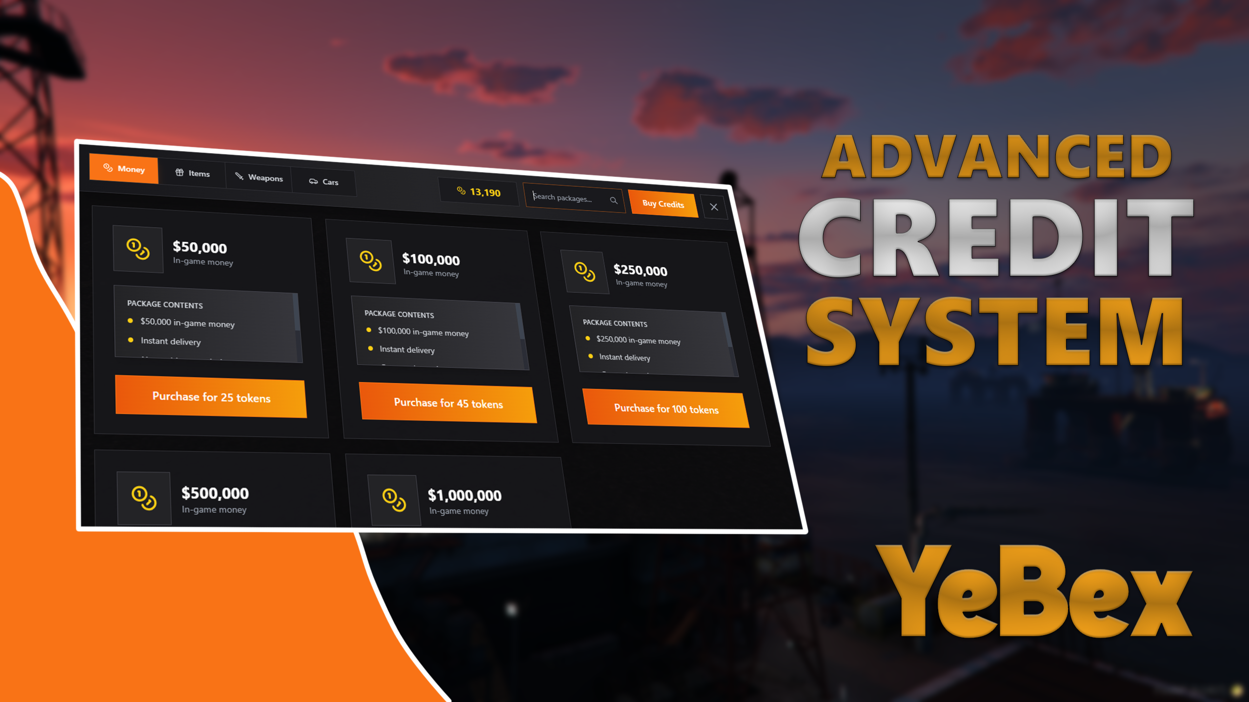 Yebex Credit Shop [ESX/QB/QBX/CUSTOM]