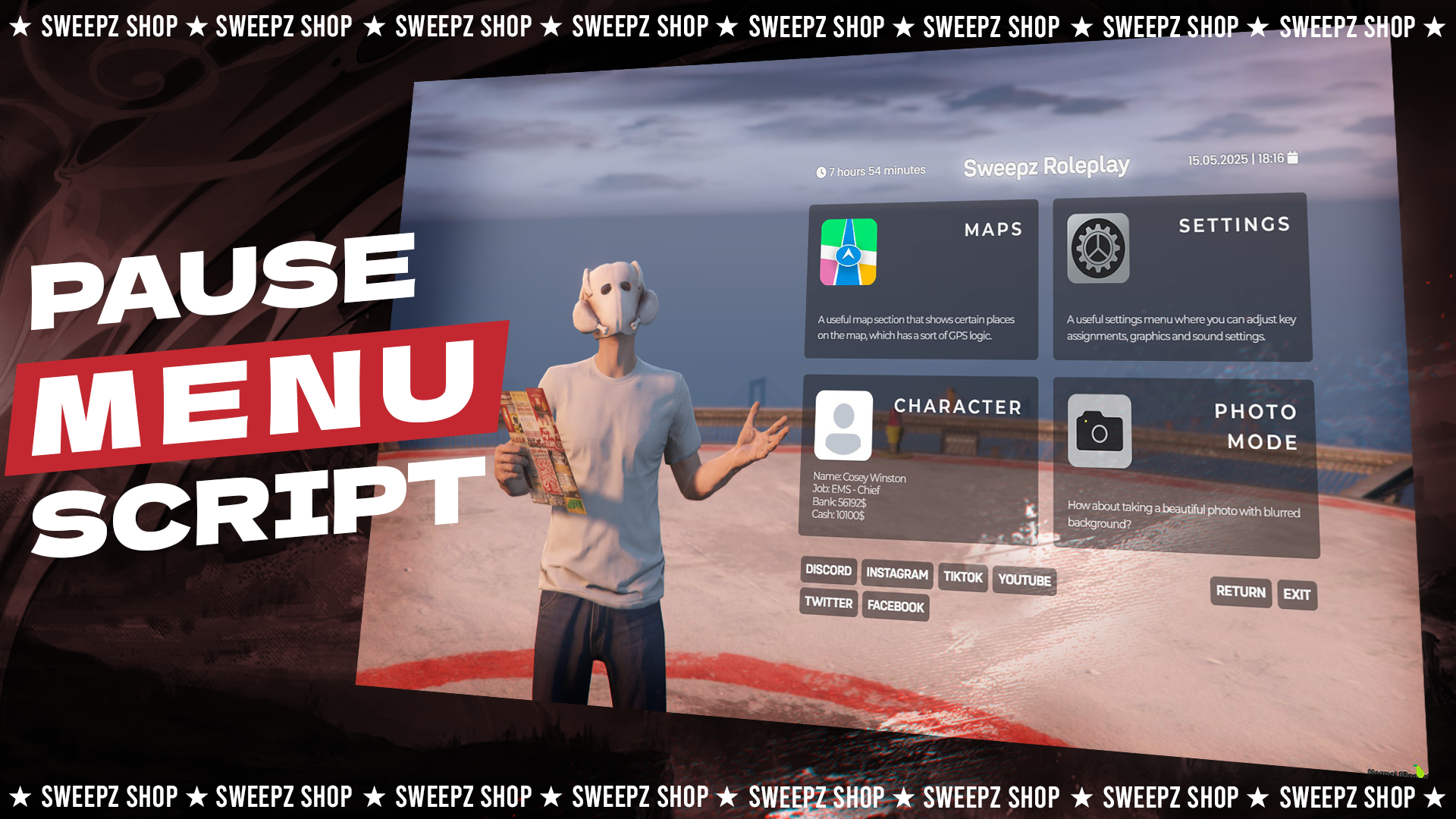 Sweepz Pause Menu